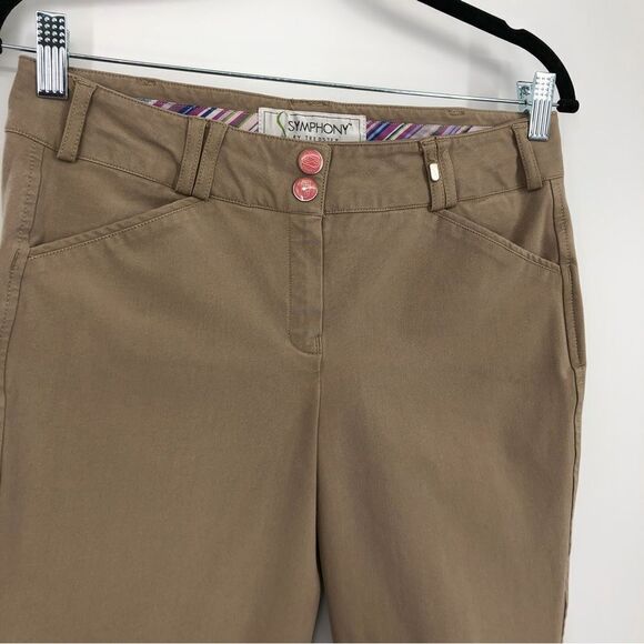 Symphony by Tredstep Equestrian Riding Pants Breeches Khaki Tan Womens 28R - Picture 2 of 12